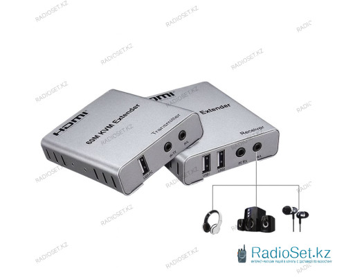 Удлинитель HDMI 60M KVM Extender With Audio